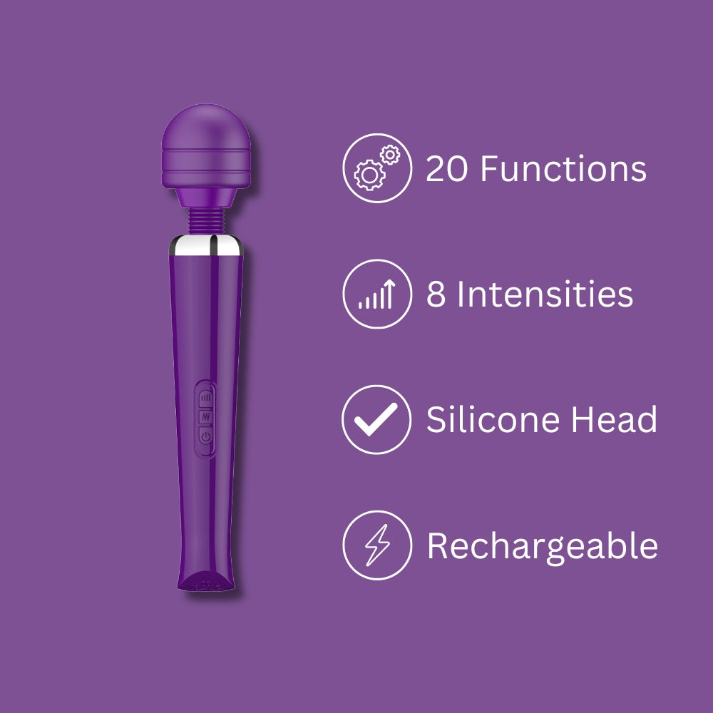 Loving Joy Rechargeable Magic Wand – 20 Mode USB Rechargeable Vibrator