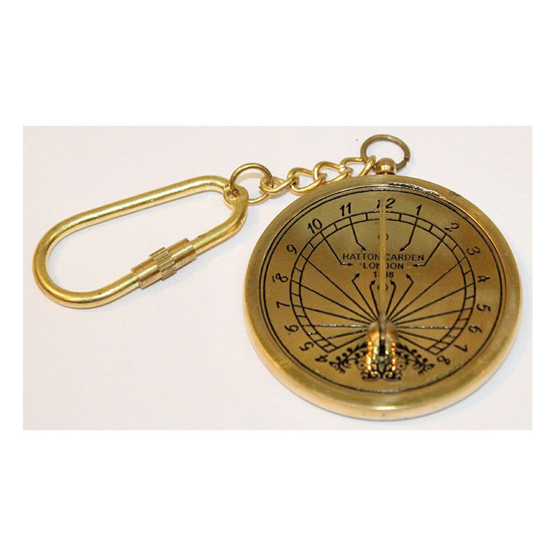 Collectible Brass Nautical Sundial Keychain - TOPHATTER'S ARMORY DEALS