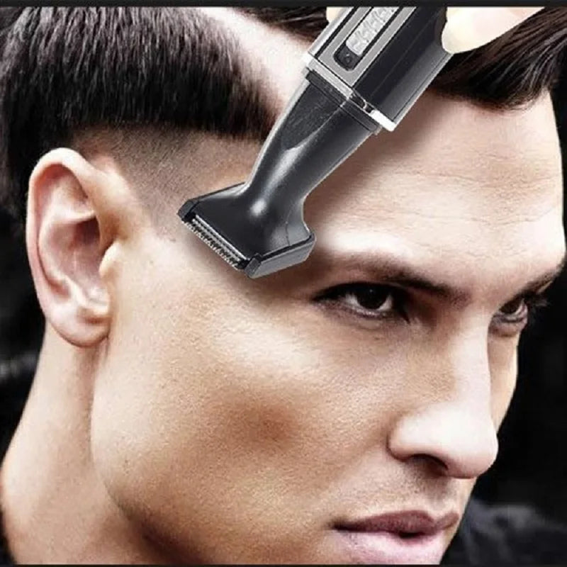Rechargeable 4-in-1 Micro Hair Trimmer Electric Shaver Black