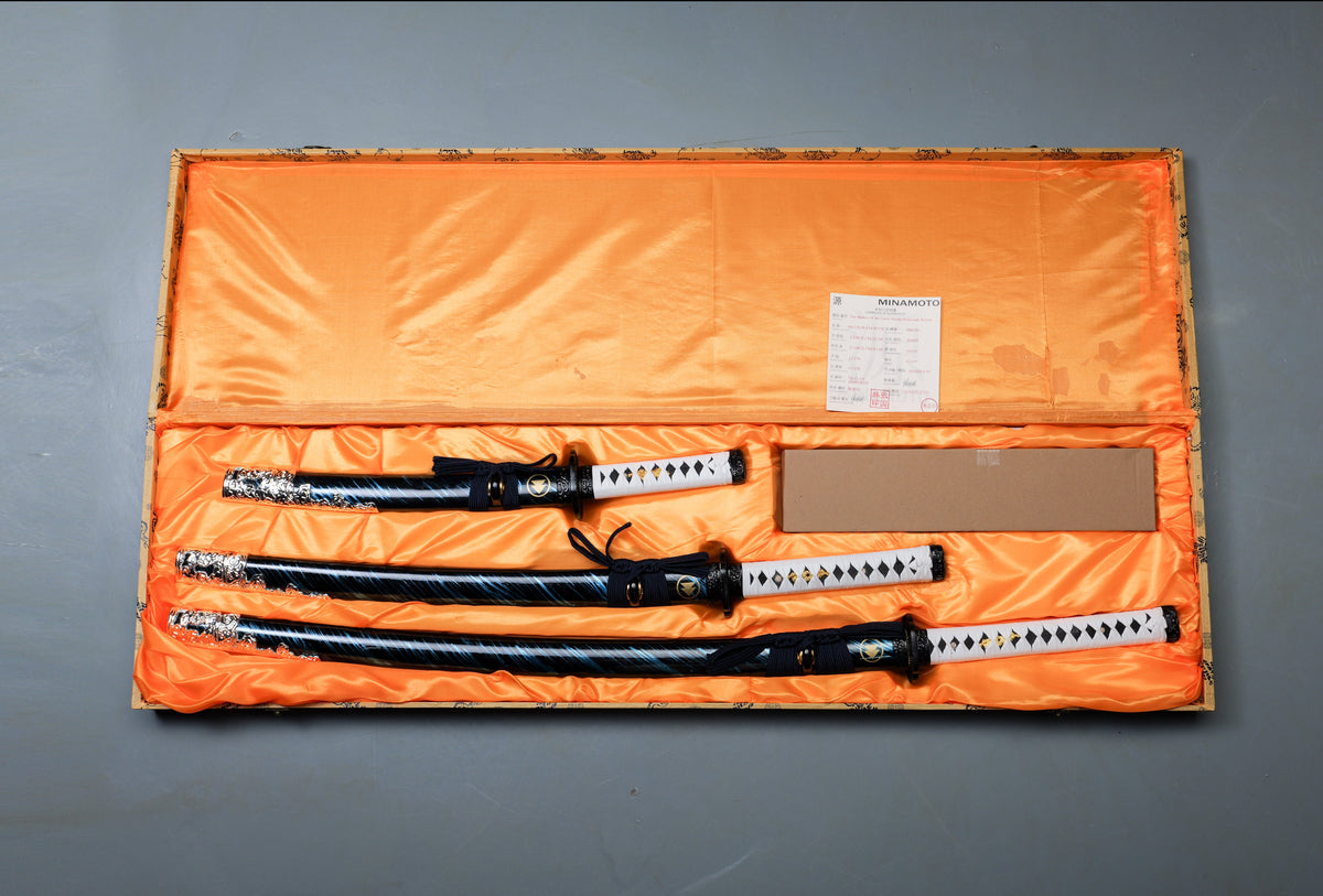 Ghost Of Tsushima - Storm of Clan Sakai Hand Forged Clay Tempered Daisho Set (Katana, Wakizashi and Tanto)