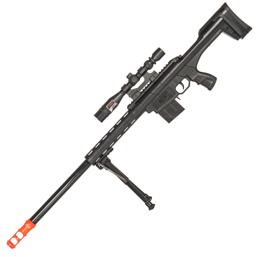 250 FPS Spring Airsoft Sniper Rifle Gun With Laser Scope Sight Bipod - TOPHATTER'S ARMORY DEALS