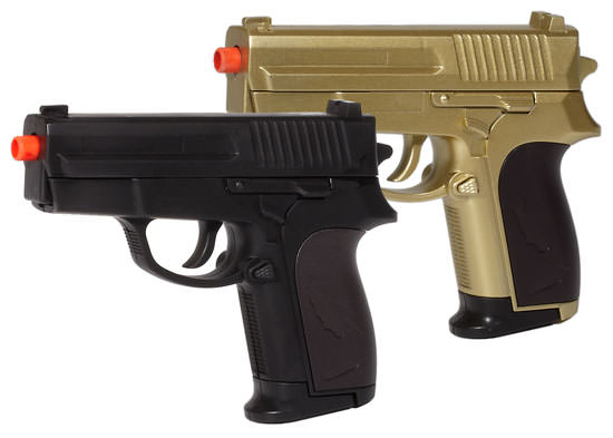 P618GB Black & Gold 2-Pack FPS-135 Spring Airsoft Pistol - TOPHATTER'S ARMORY DEALS