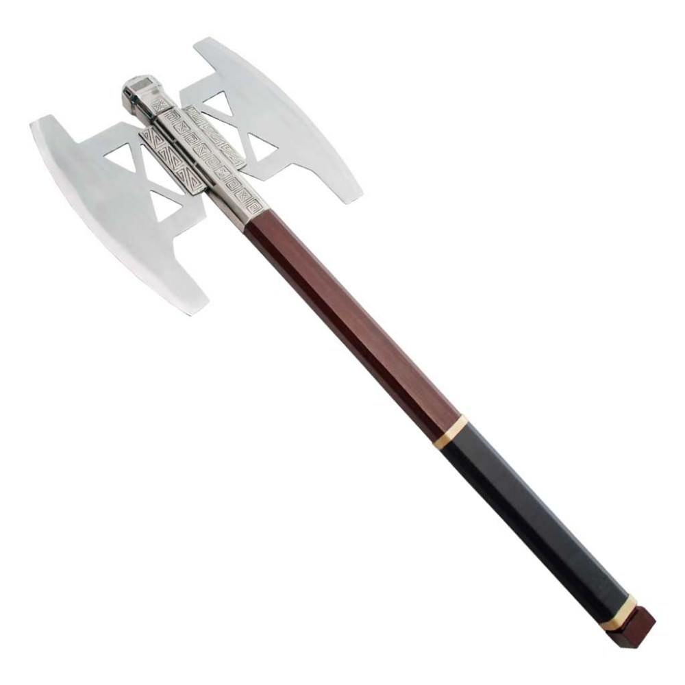 Fantasy Medieval Battle Axe Silver