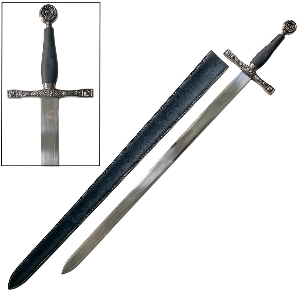 38 Inch Excalibur Sword With Leather Sheath