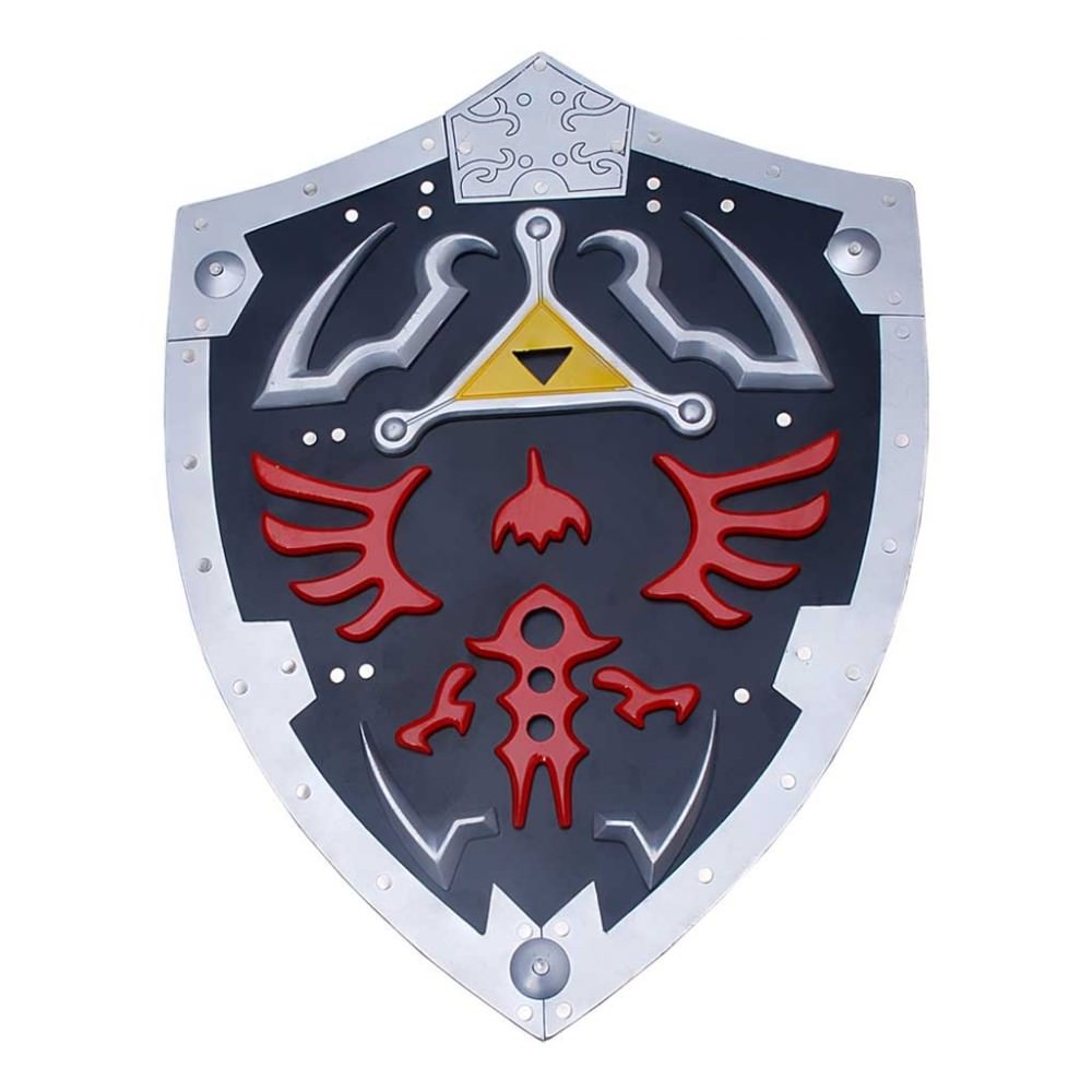 Dark Links Hylian Zelda Triforce Metal All Steel Shield Full Size - TOPHATTER'S ARMORY DEALS