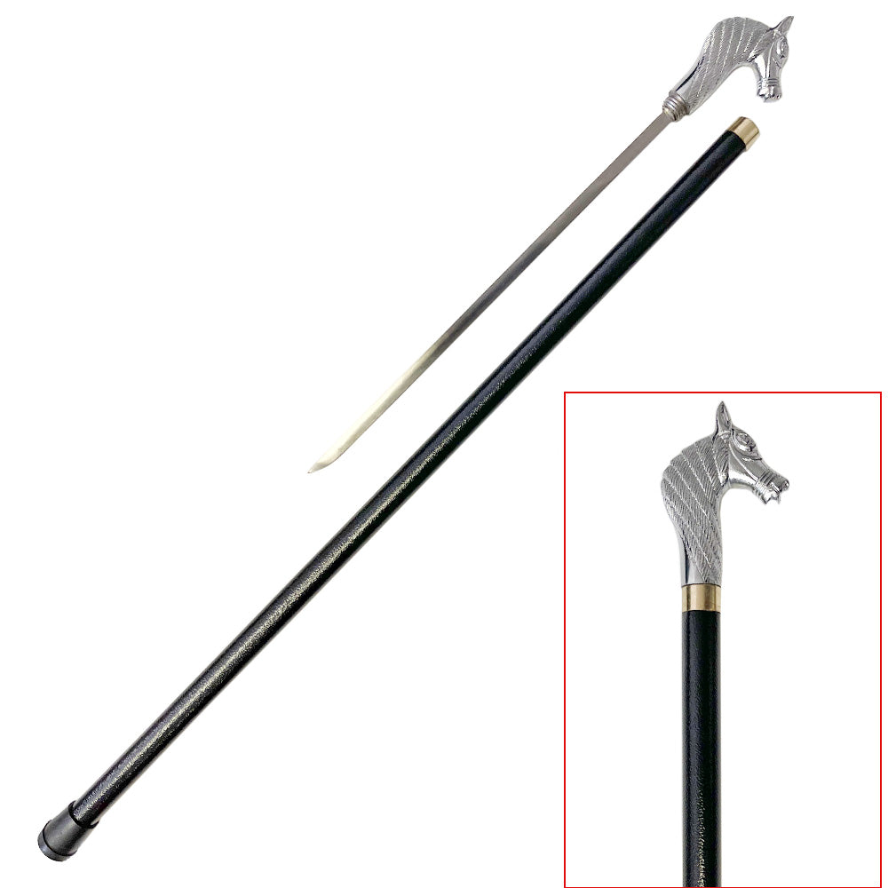 Stylish Horse Head Walking Cane Sword