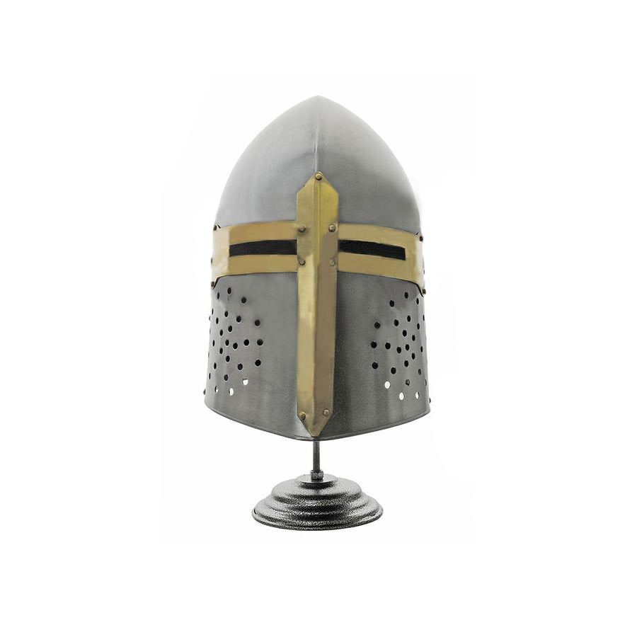 Decorative Knights Templar Sugar Loaf Helmet With Stand - TOPHATTER'S ARMORY DEALS