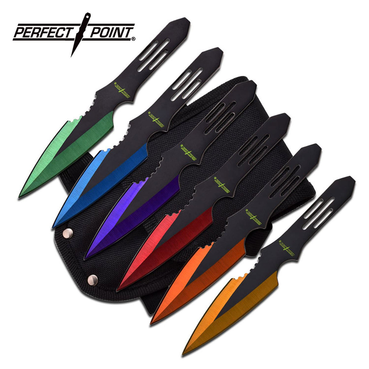 5.5" Multi Color Variety Rainbow Throwing Knife 6 Pcs Set - TOPHATTER'S ARMORY DEALS