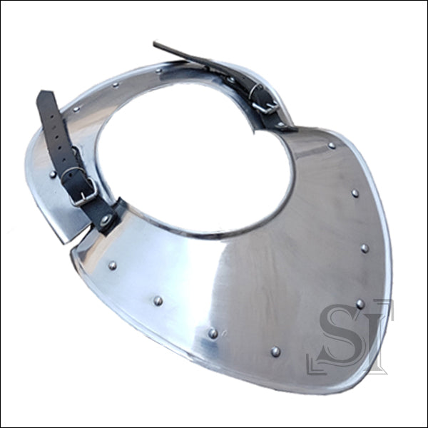 Medieval Gorget Neck Plate Armor 16 Gauge Steel - TOPHATTER'S ARMORY DEALS