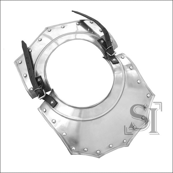 Renaissance Armor Gorget Neck Plate 16 Gauge Steel - TOPHATTER'S ARMORY DEALS