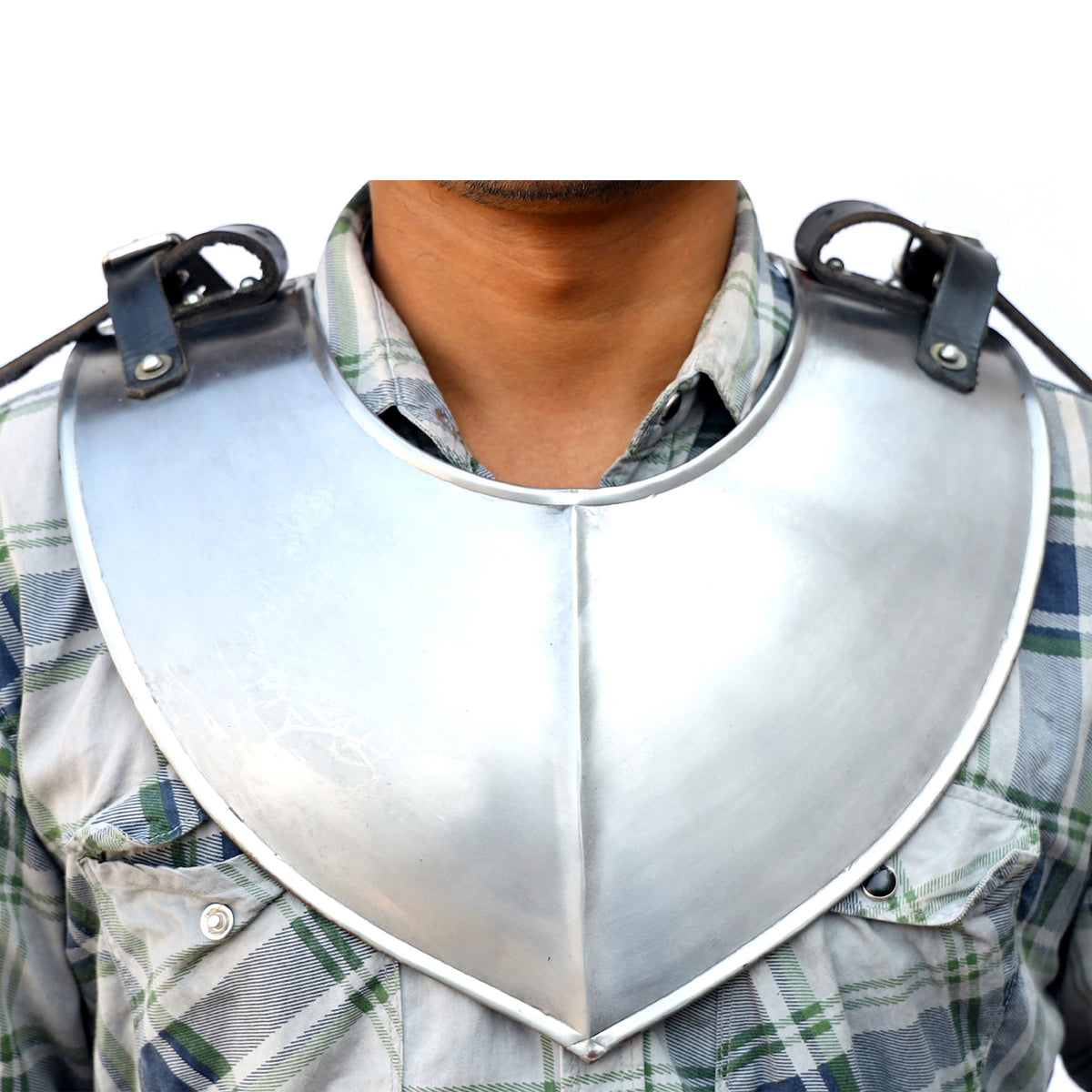 Classic Knight Steel Plate Armor Neck Gorget - TOPHATTER'S ARMORY DEALS