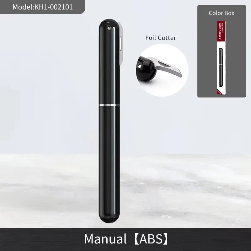 Portable 2-in-1 Air Pressure Corkscrew and Foil Cutter