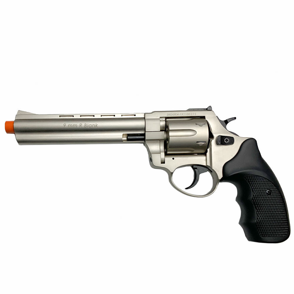 Zoraki R1 6" Barrel - Front Firing Blank Gun Revolver Satin Finish - TOPHATTER'S ARMORY DEALS
