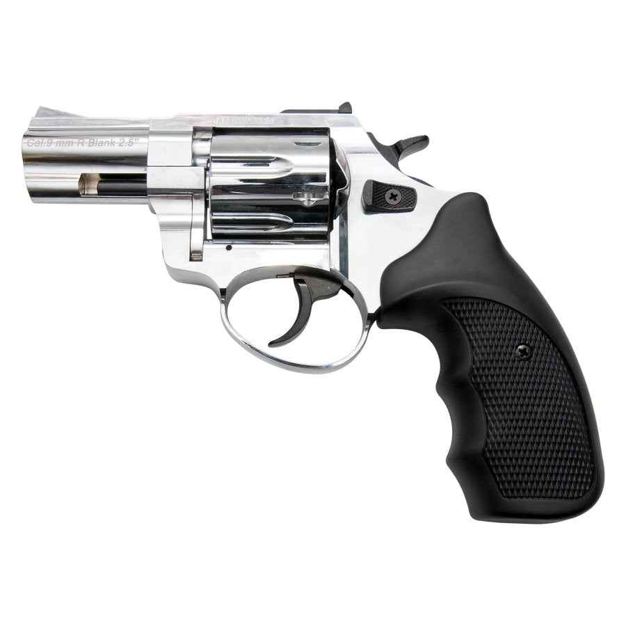 Stalker R1 2.5" Barrel Revolver Chrome Finish - 9mm Zoraki Blank Firing Gun
