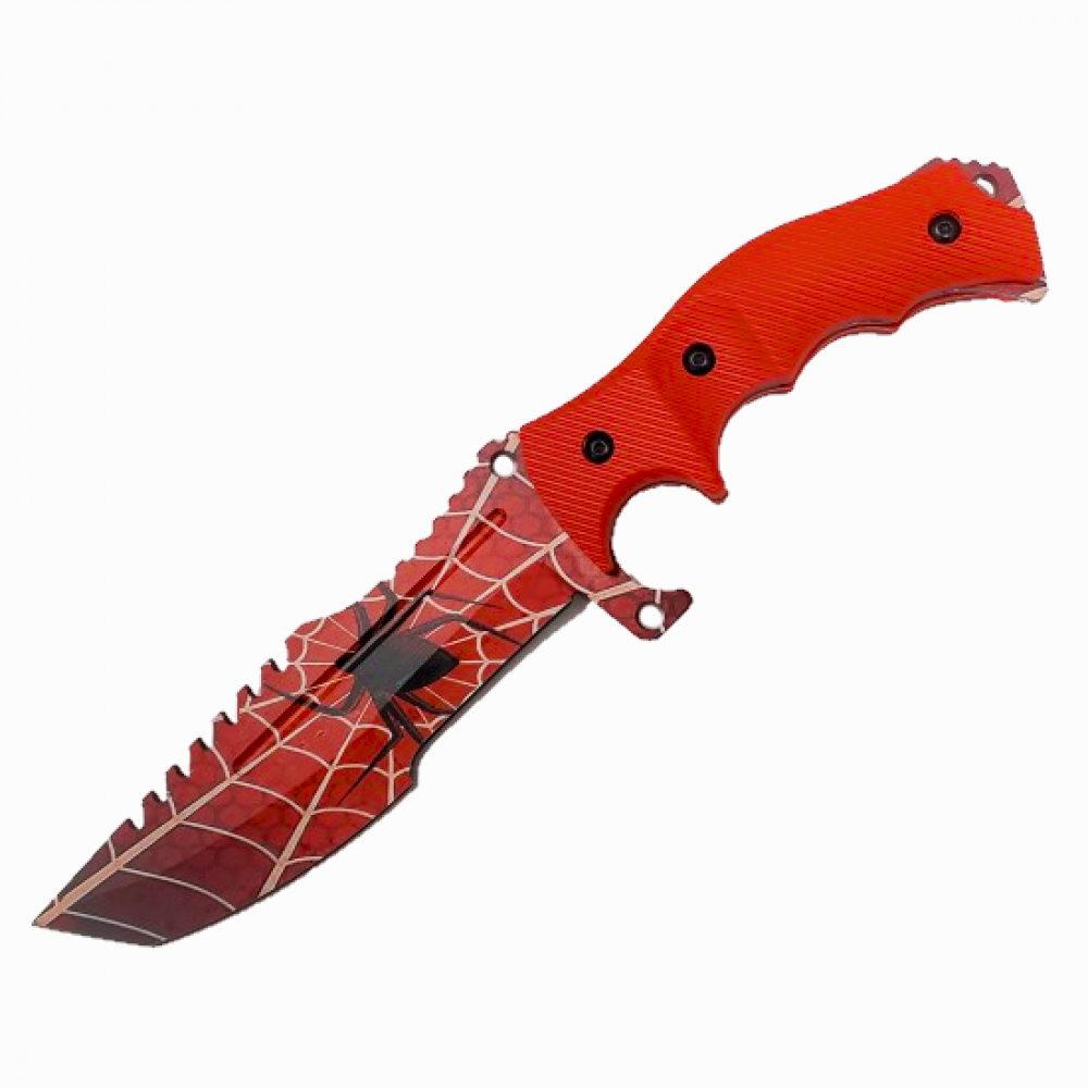 11" Red Spider CSGO Huntsman Fixed Blade Knife Full Tang - TOPHATTER'S ARMORY DEALS