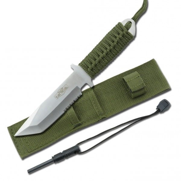 Survival Tanto Emergency Fire Starter Hunting Camping Knife Full Tang - TOPHATTER'S ARMORY DEALS