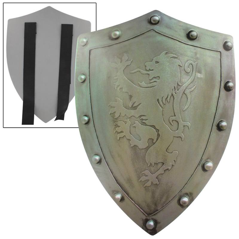 Rampant Lion Bravery Medieval Battle Foam Shield - TOPHATTER'S ARMORY DEALS