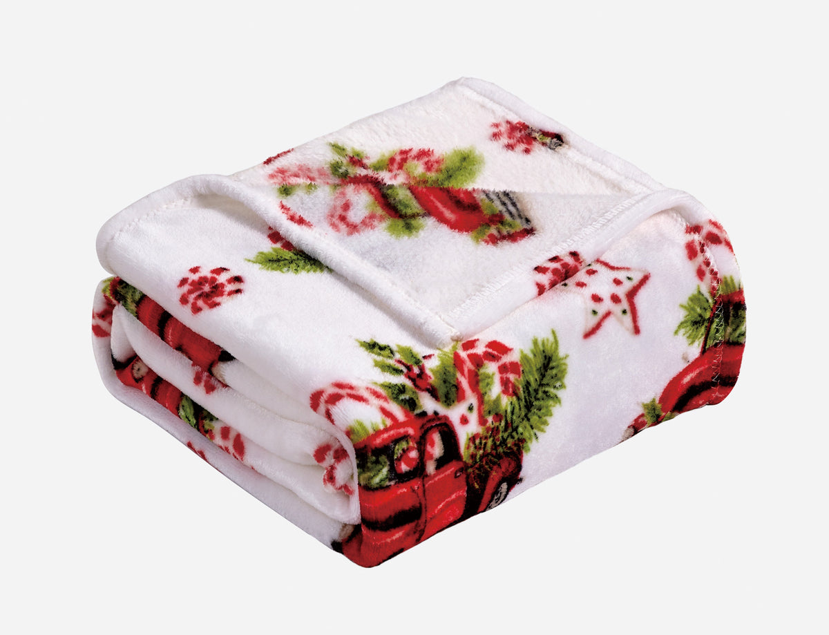 Christmas Blanket Cozy Festive Holiday Throw Blanket 50" x 60"