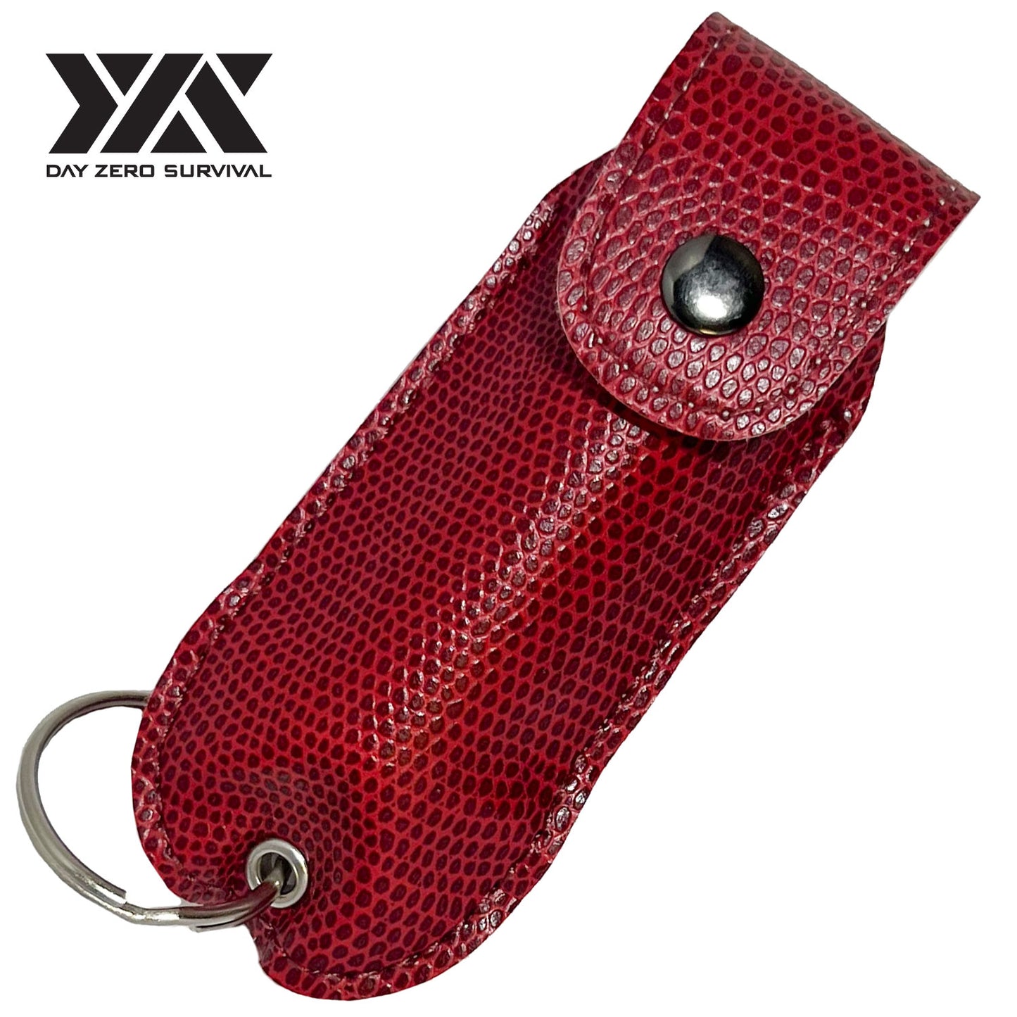 DZS Defense Pepper Spray, Max Strength OC - Red Snake Skin Pattern Case