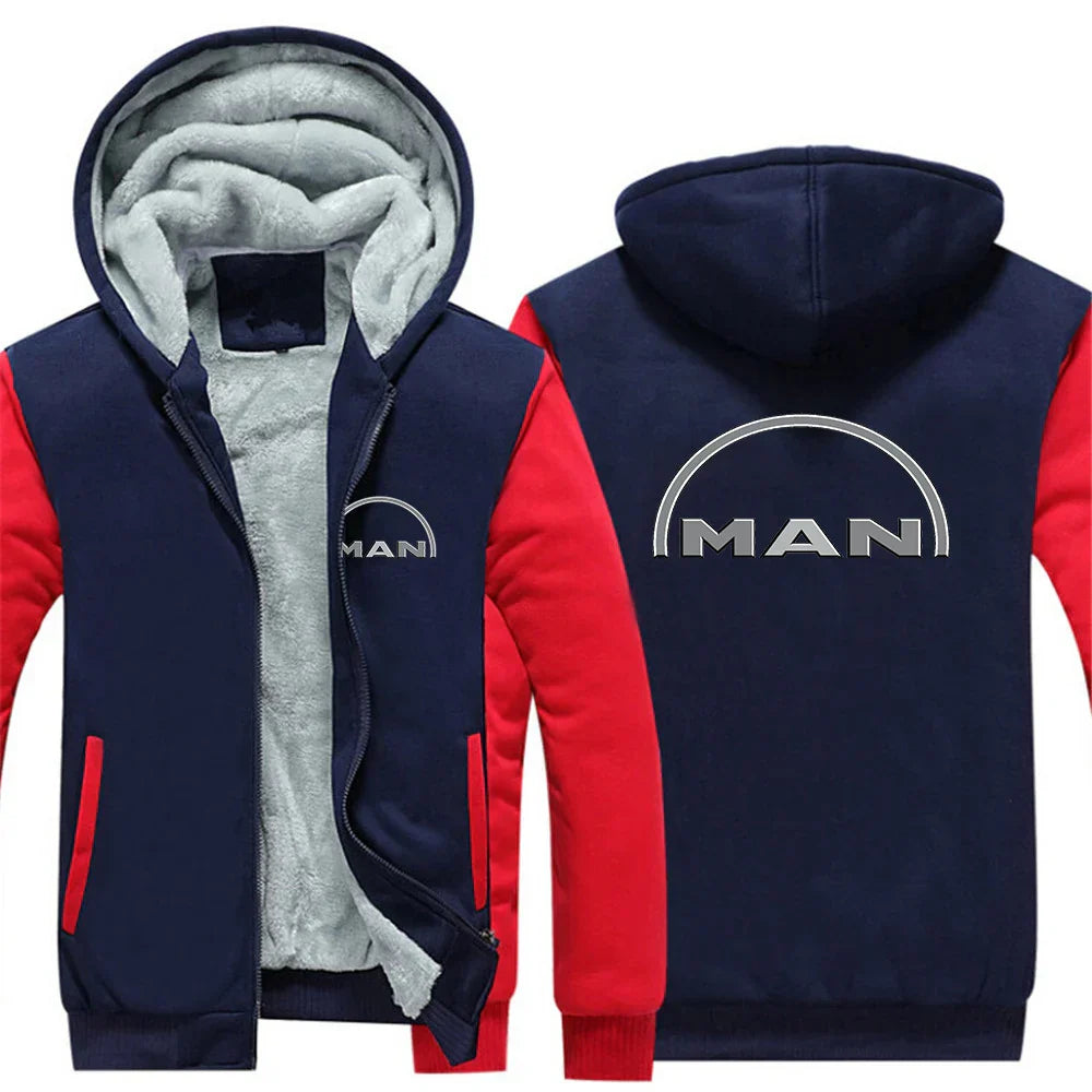 Men's Reversible Padded Winter Hoodie Jacket