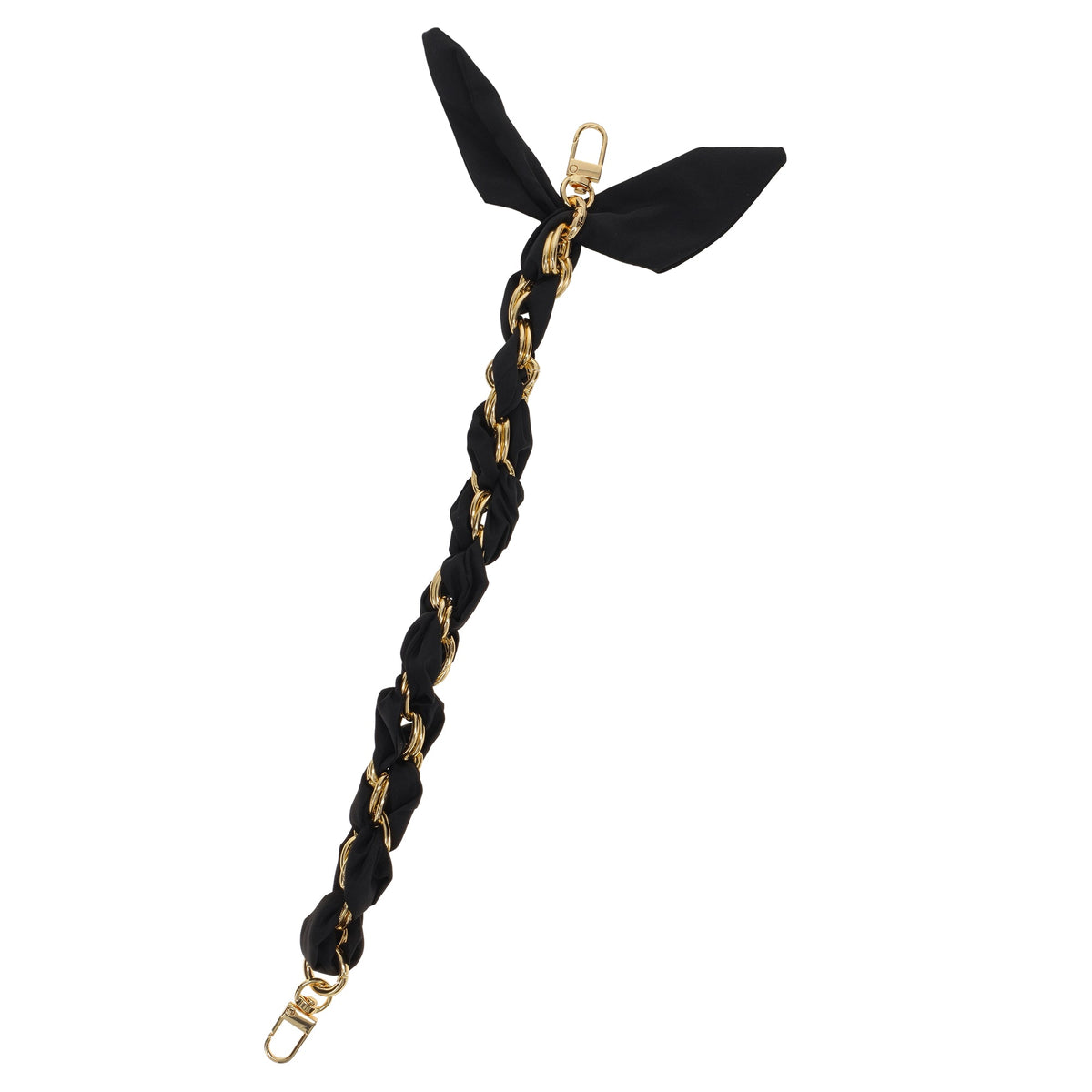 Add a Luxury Gold Chain Wrist Strap - Silk Satin Scarf for Larger Shaft Size Canes