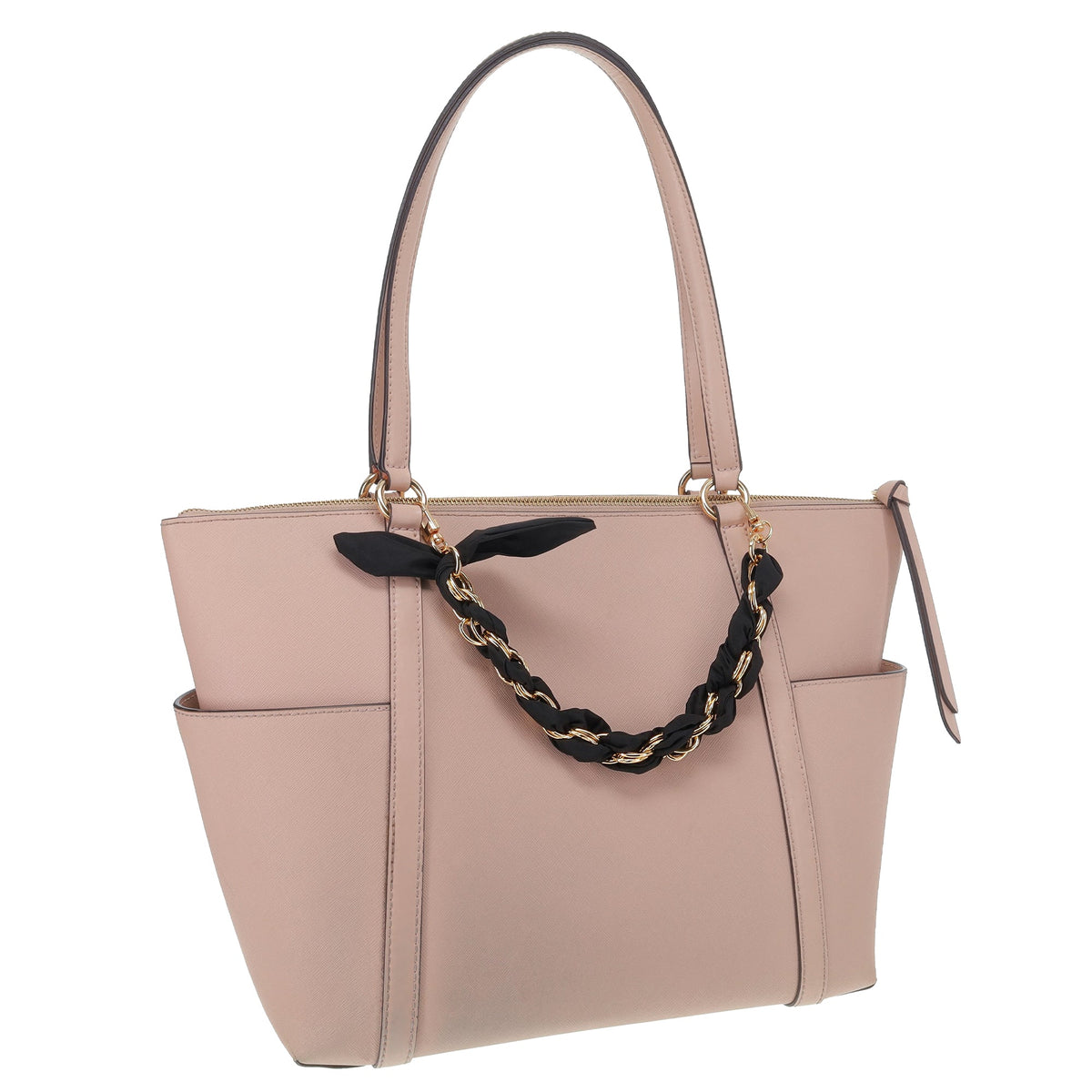 Add a Luxury Gold Chain Wrist Strap - Silk Satin Scarf for Larger Shaft Size Canes