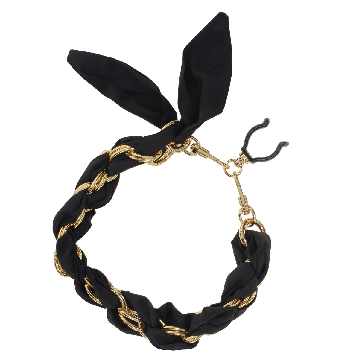 Add a Luxury Gold Chain Wrist Strap - Silk Satin Scarf for Larger Shaft Size Canes
