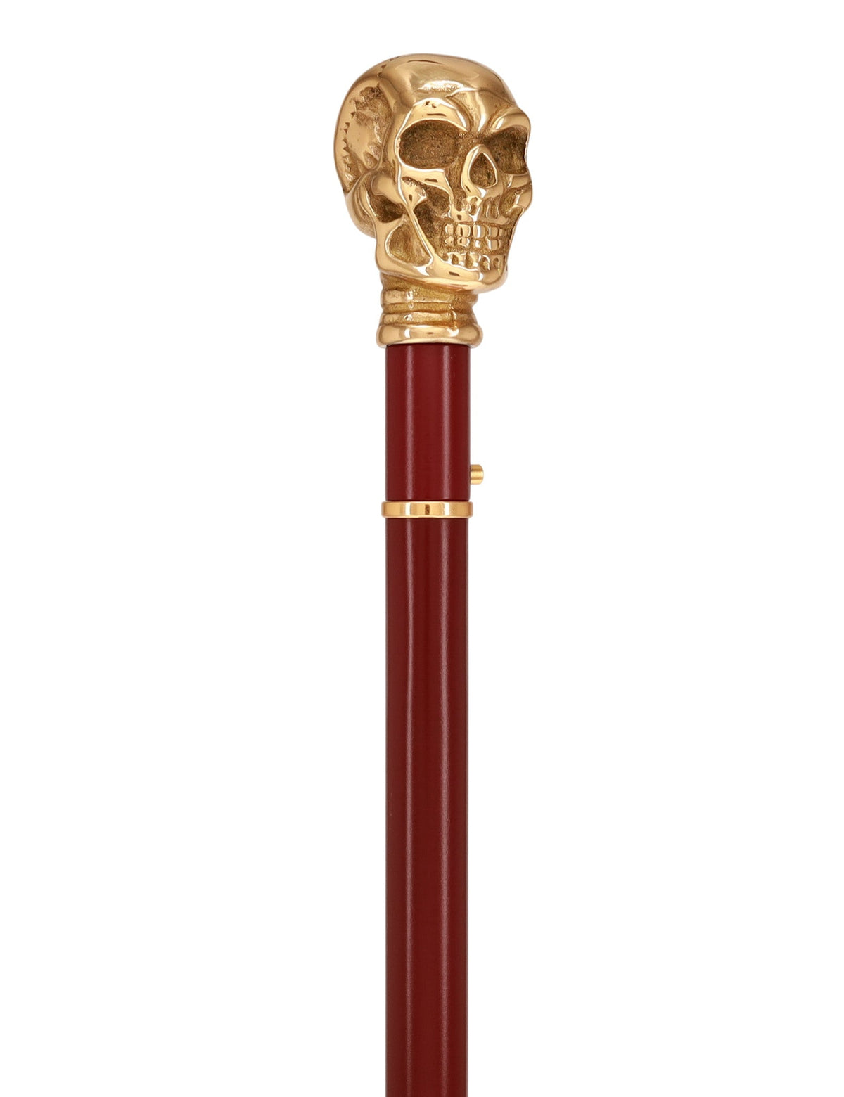 Custom RC Swords Brass Skull Handle Sword Cane – Mahogany Metal Shaft, 29" Blade