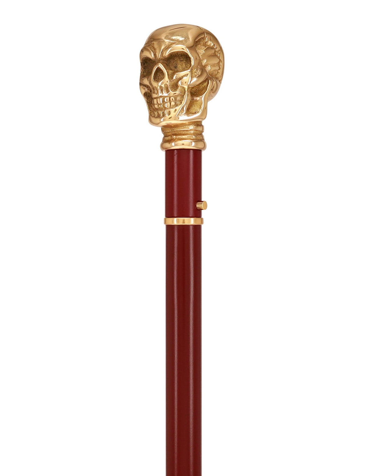 Custom RC Swords Brass Skull Handle Sword Cane – Mahogany Metal Shaft, 29" Blade