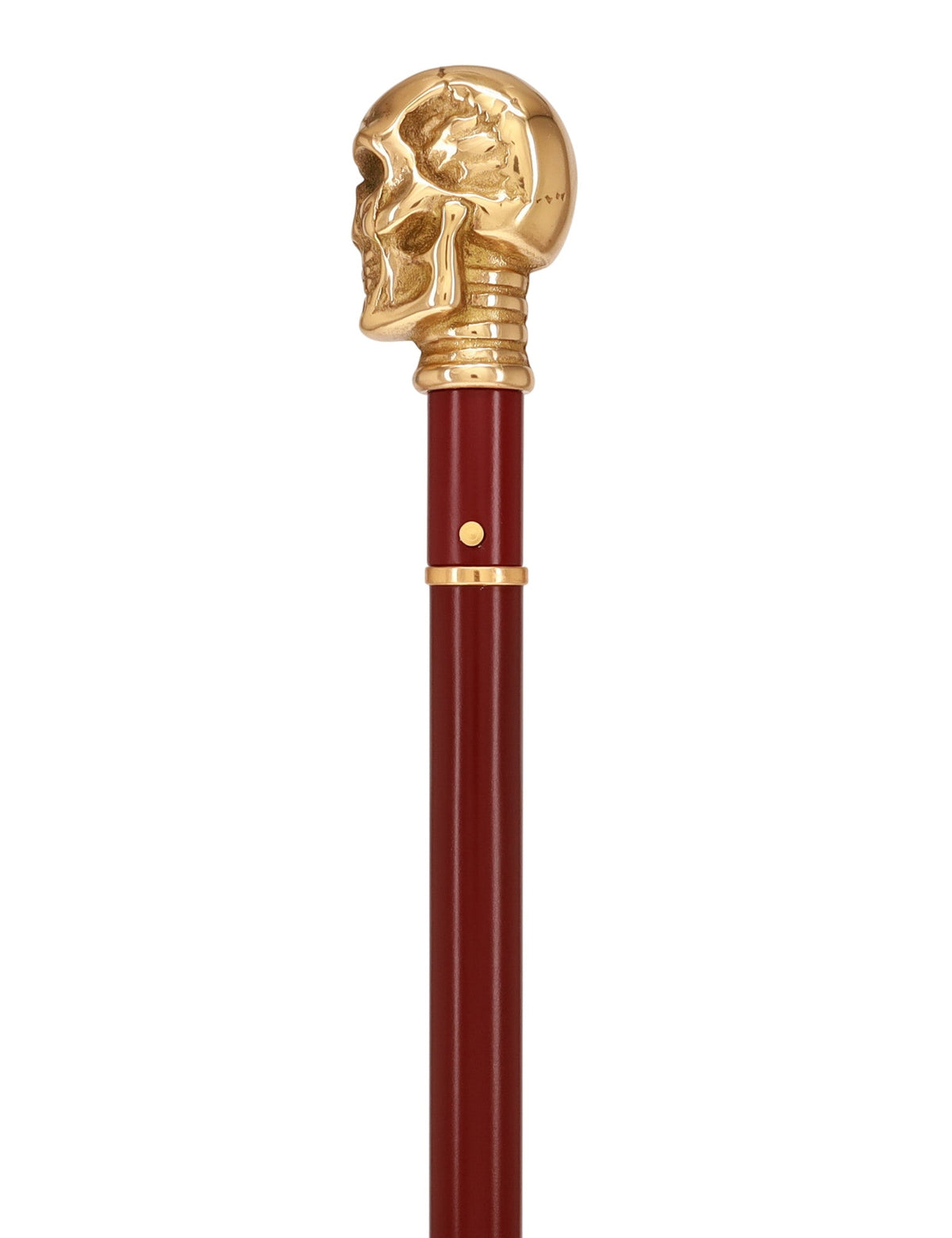 Custom RC Swords Brass Skull Handle Sword Cane – Mahogany Metal Shaft, 29" Blade