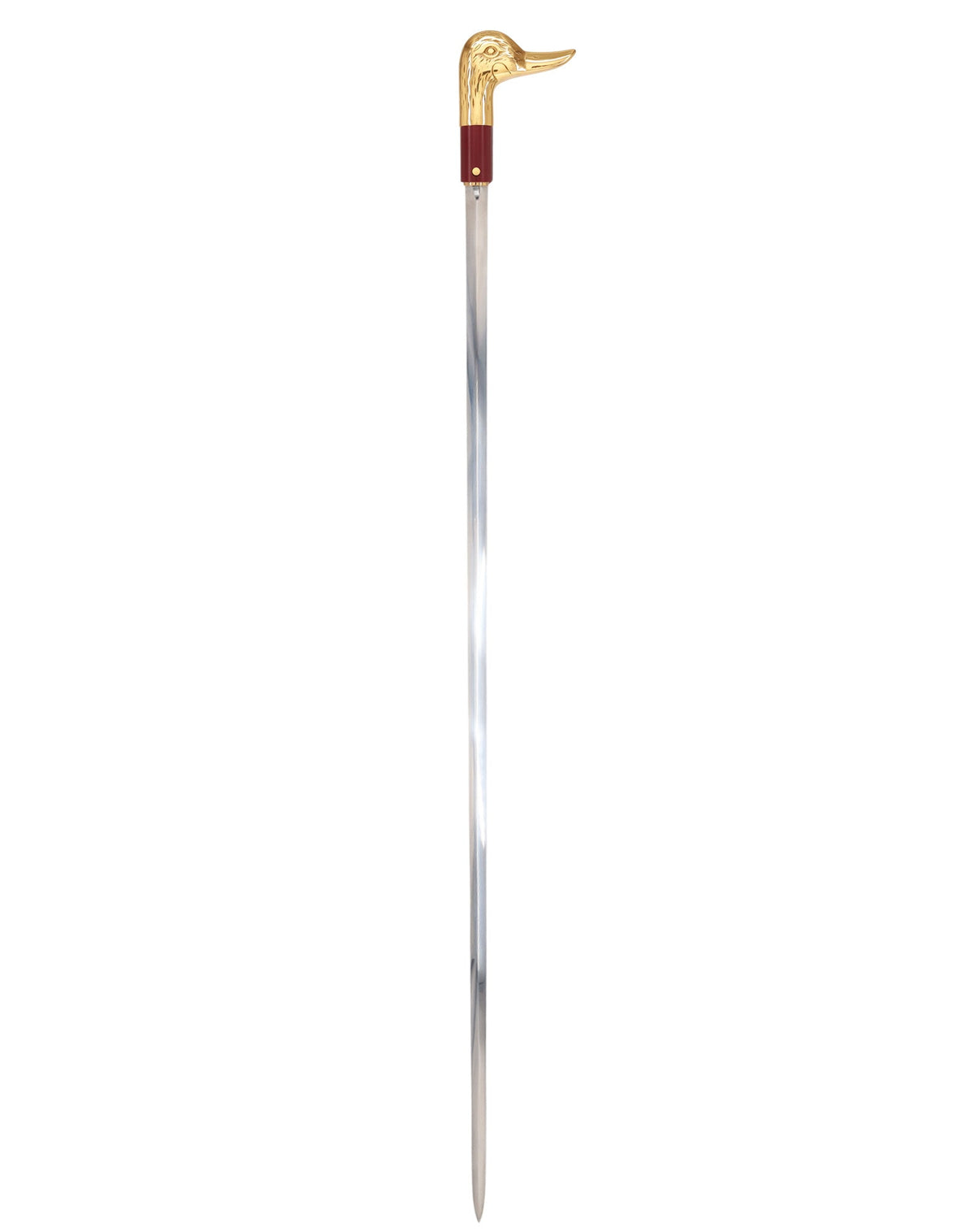 Custom RC Swords Brass Duck Handle Sword Cane – Mahogany Metal Shaft, 29" Blade