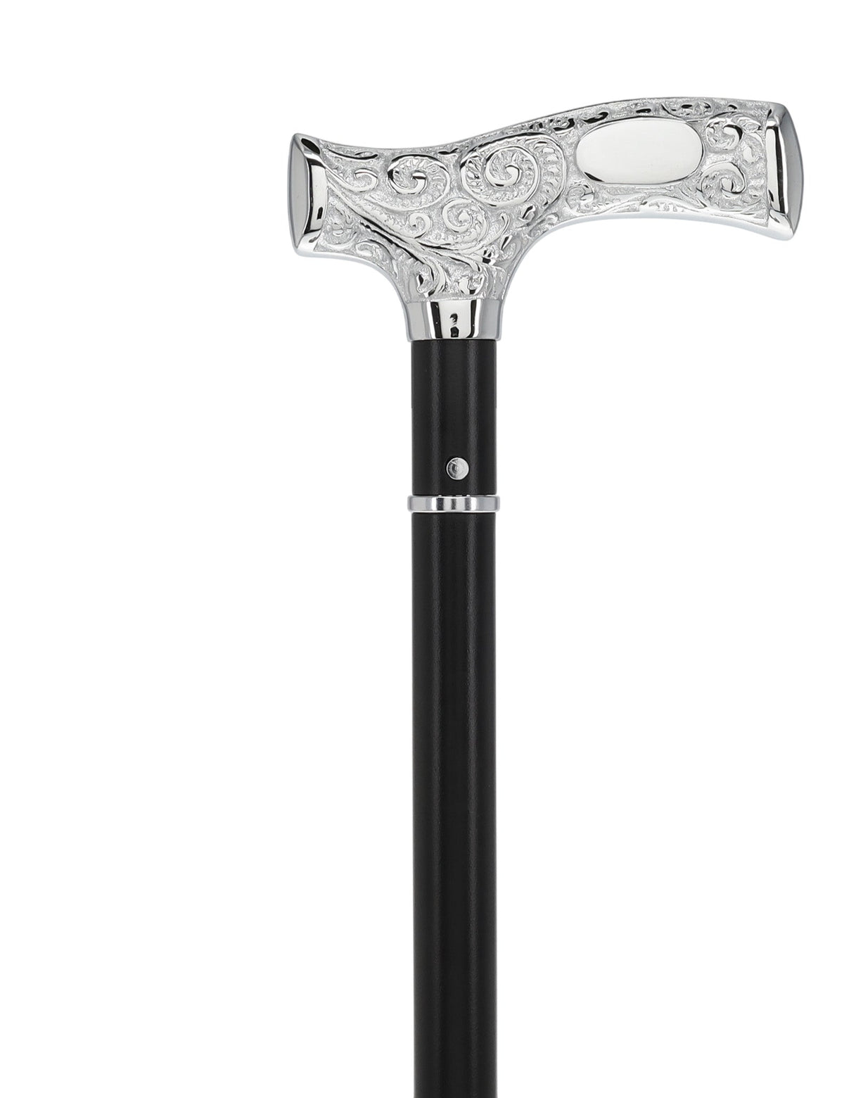 Custom RC Swords Engravable Chrome Fritz Sword Cane – Black Metal Shaft, 29" Blade