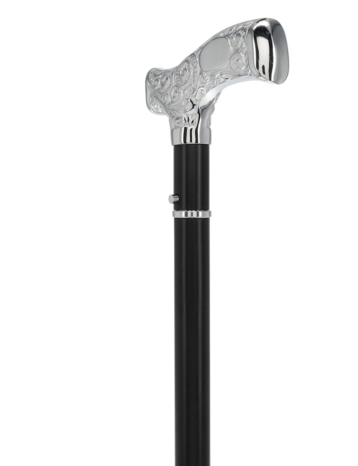 Custom RC Swords Engravable Chrome Fritz Sword Cane – Black Metal Shaft, 29" Blade