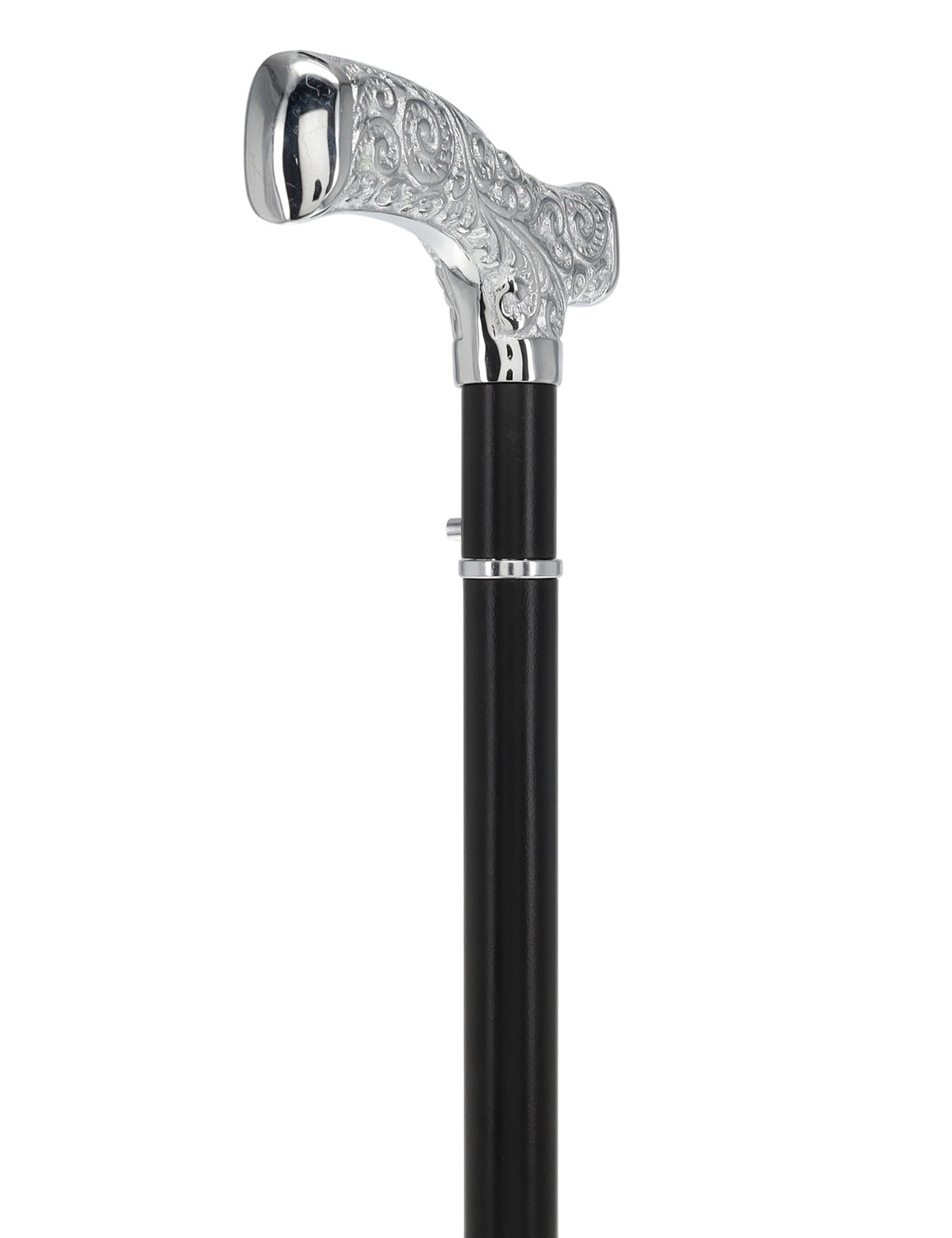 Custom RC Swords Engravable Chrome Fritz Sword Cane – Black Metal Shaft, 29" Blade