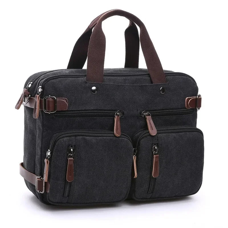 Laptop Travel Shoulder Bag Briefcase (Black)