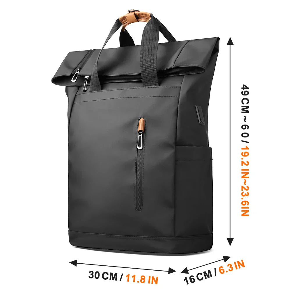 Ravel Expandable Laptop Backpack Waterproof Black