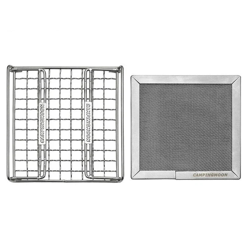 Stainless Steel Folding Toast Grill Net Gas Stove Grill Silver