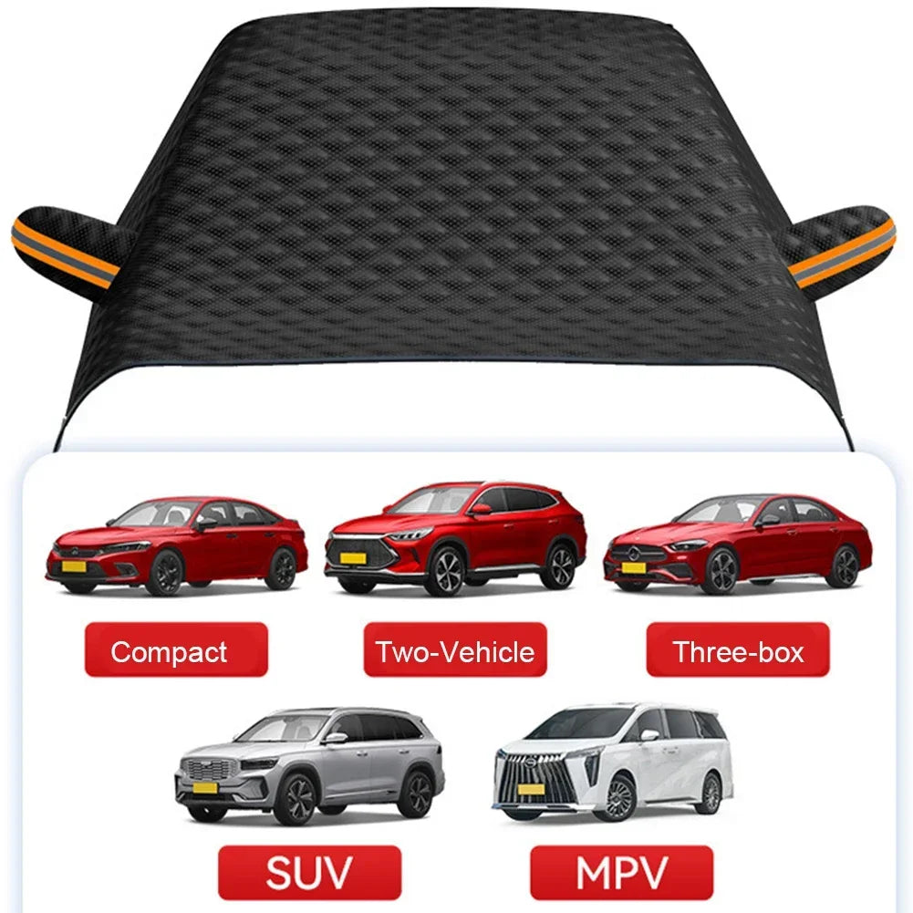 Magnetic Car Snow & Ice Protector All Season Windshield Cover Black