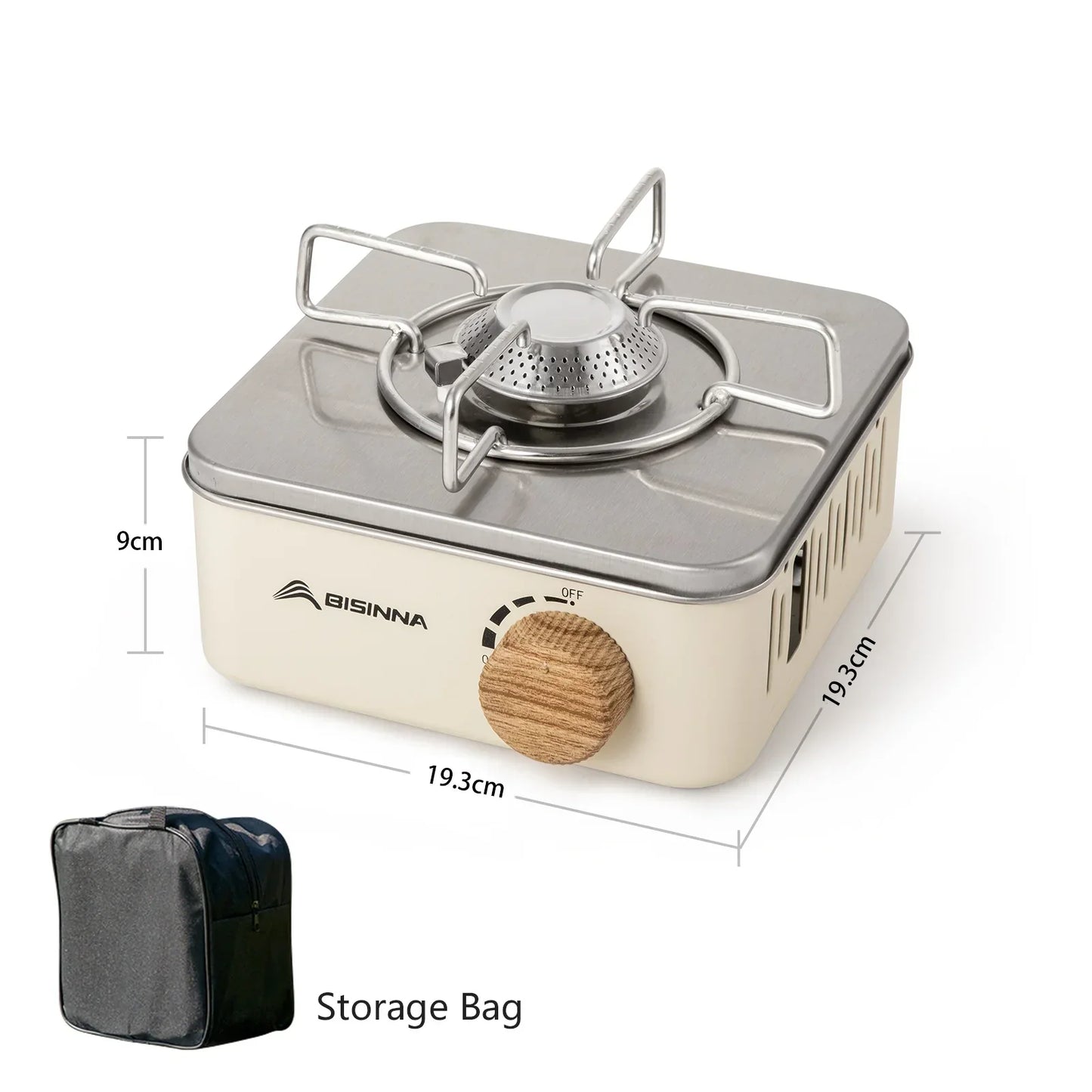 2800W Portable Camping Gas Stove High Firepower Cassette Furnace White