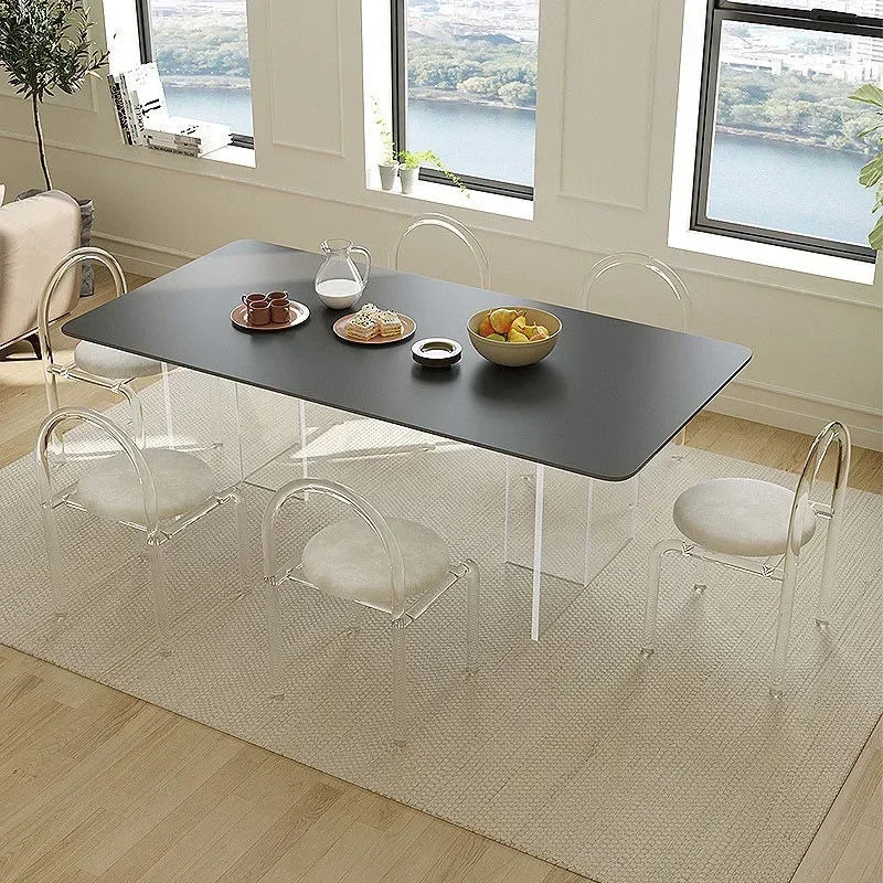 Six Colors Crystal Makeup Chair Modern Acrylic Furniture Unique Relax Lounge Dining Chair Clear Meubles De Salon Household Items