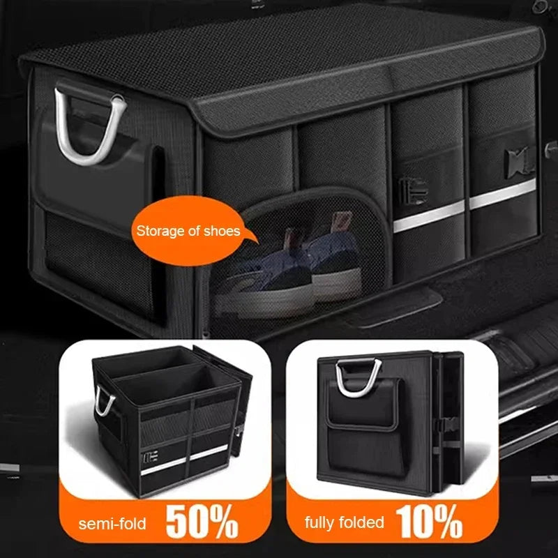 72L Foldable Waterproof Storage Box Black