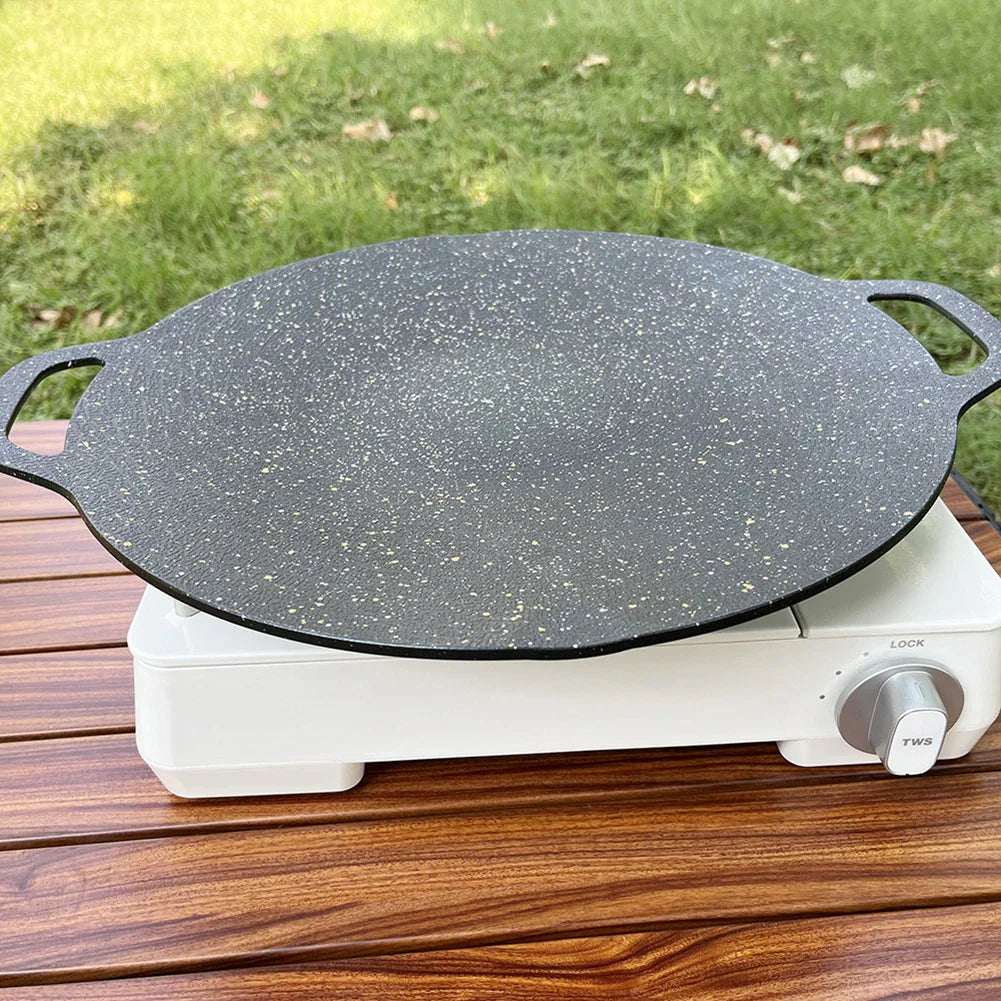 Non-Stick Camping BBQ Grill Pan Black