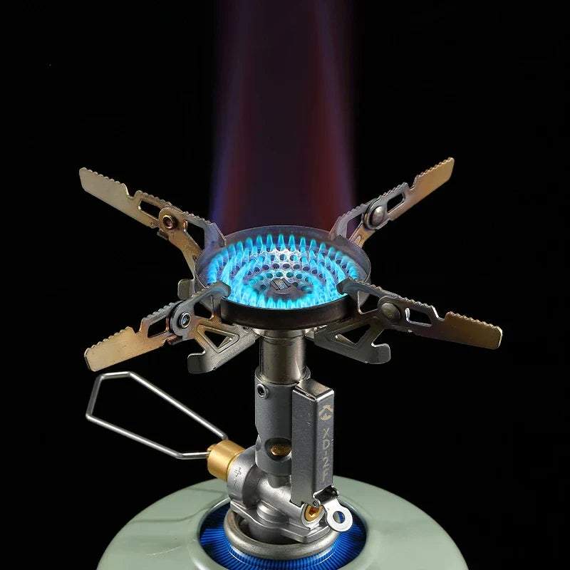 Adjustable Mini Camping Gas Stove Split-Type Burner Silver