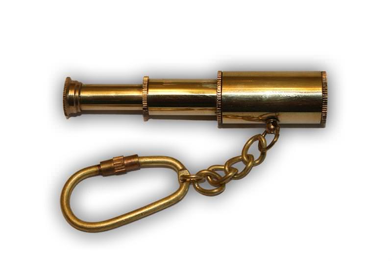 Telescope Keychain Spyglass Gift Key chain Nautical Brass - TOPHATTER'S ARMORY DEALS