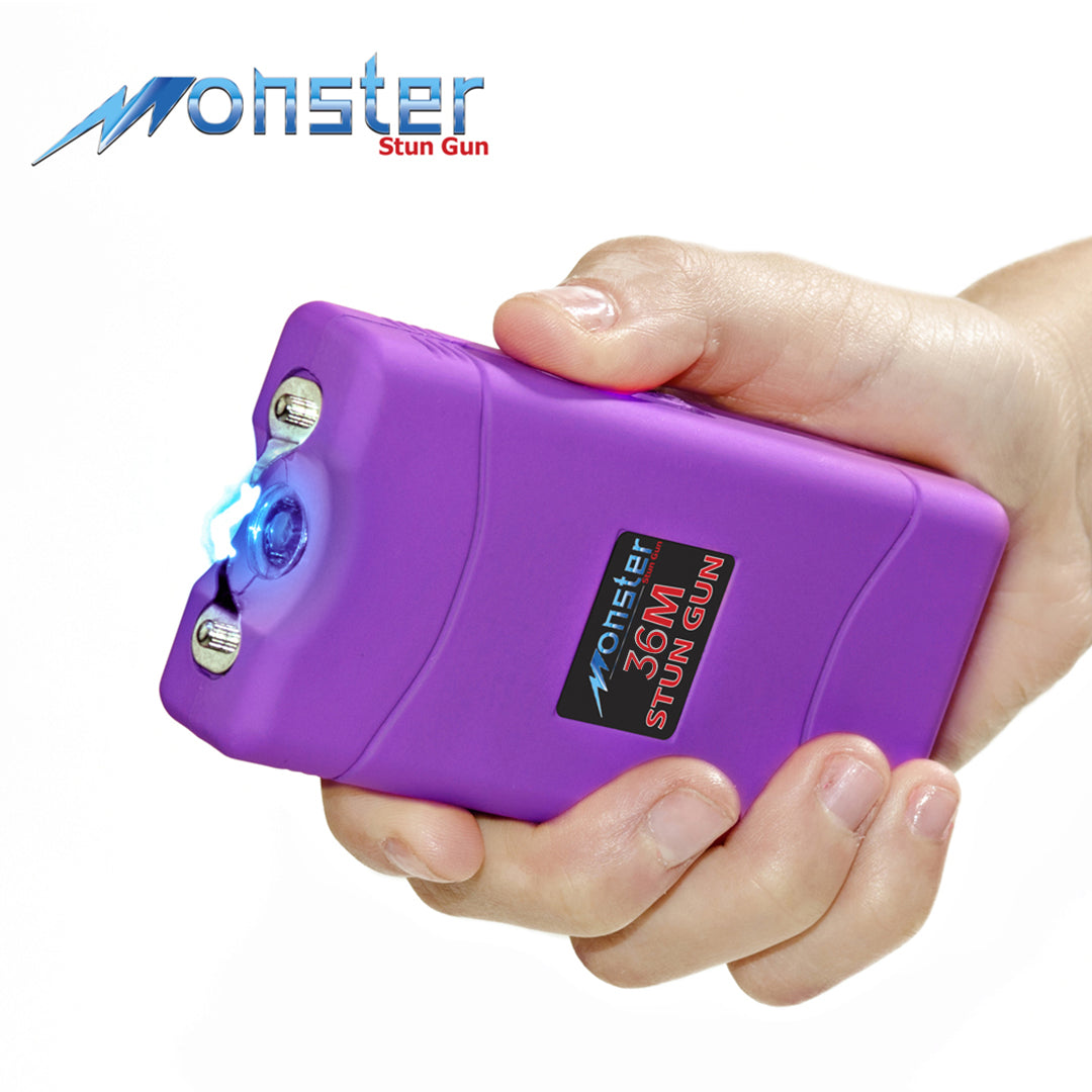 Purple Monster 36 Million Volt Rechargeable Stun Gun - LED Light - TOPHATTER'S ARMORY DEALS