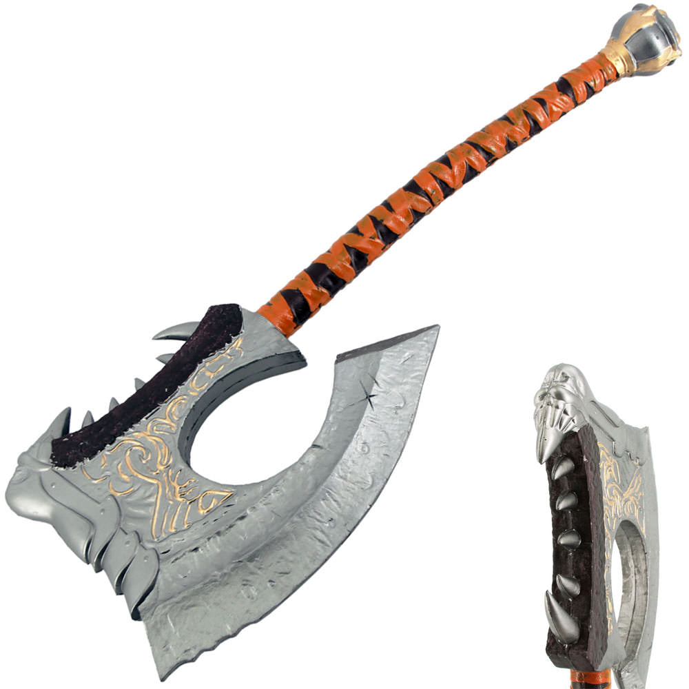 34" WoW Grom Hellscream Legendary Foam Axe Costume Cosplay - TOPHATTER'S ARMORY DEALS