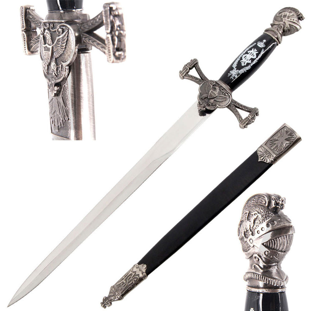 21 Inch Masonic Knights Ceremonial Dagger Short Sword - TOPHATTER'S ARMORY DEALS