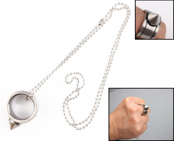 Self Defense Steel Ring Spike Window Breaker Emergency Rescue Survival Tool
