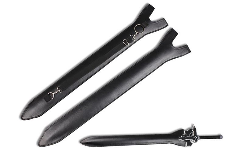 Leather Carrying Case Scabbard For SAO Kiritos Elucidator Foam