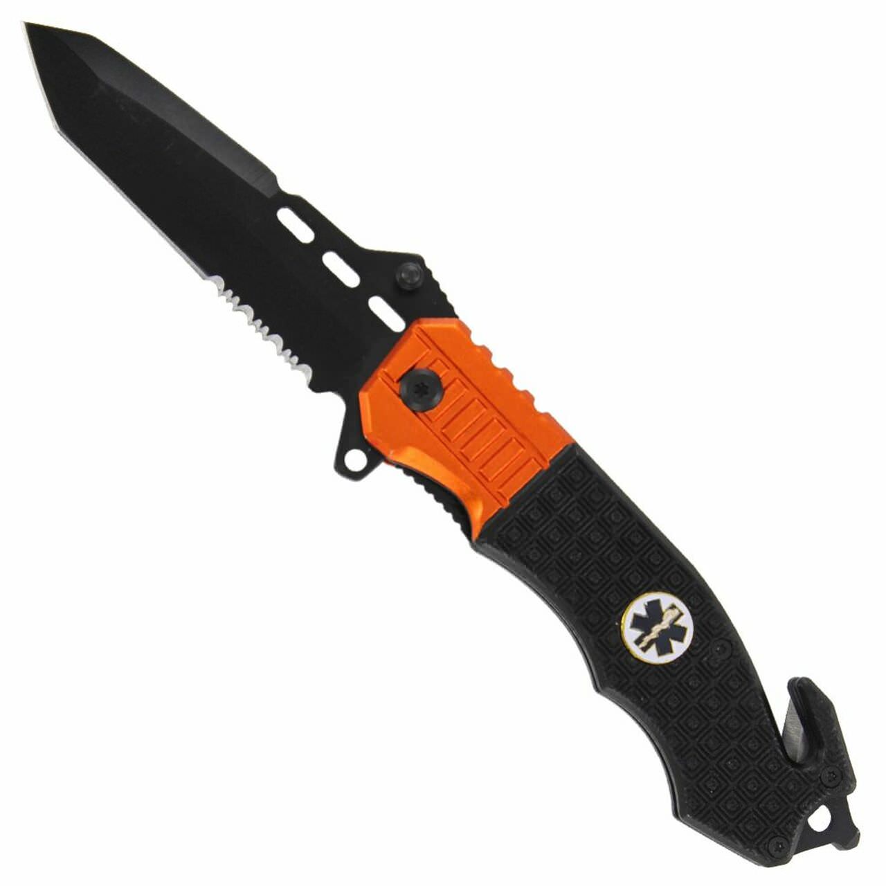 3.5" Tanto Blade EMT Tactical Spring-Assist Folding Knife